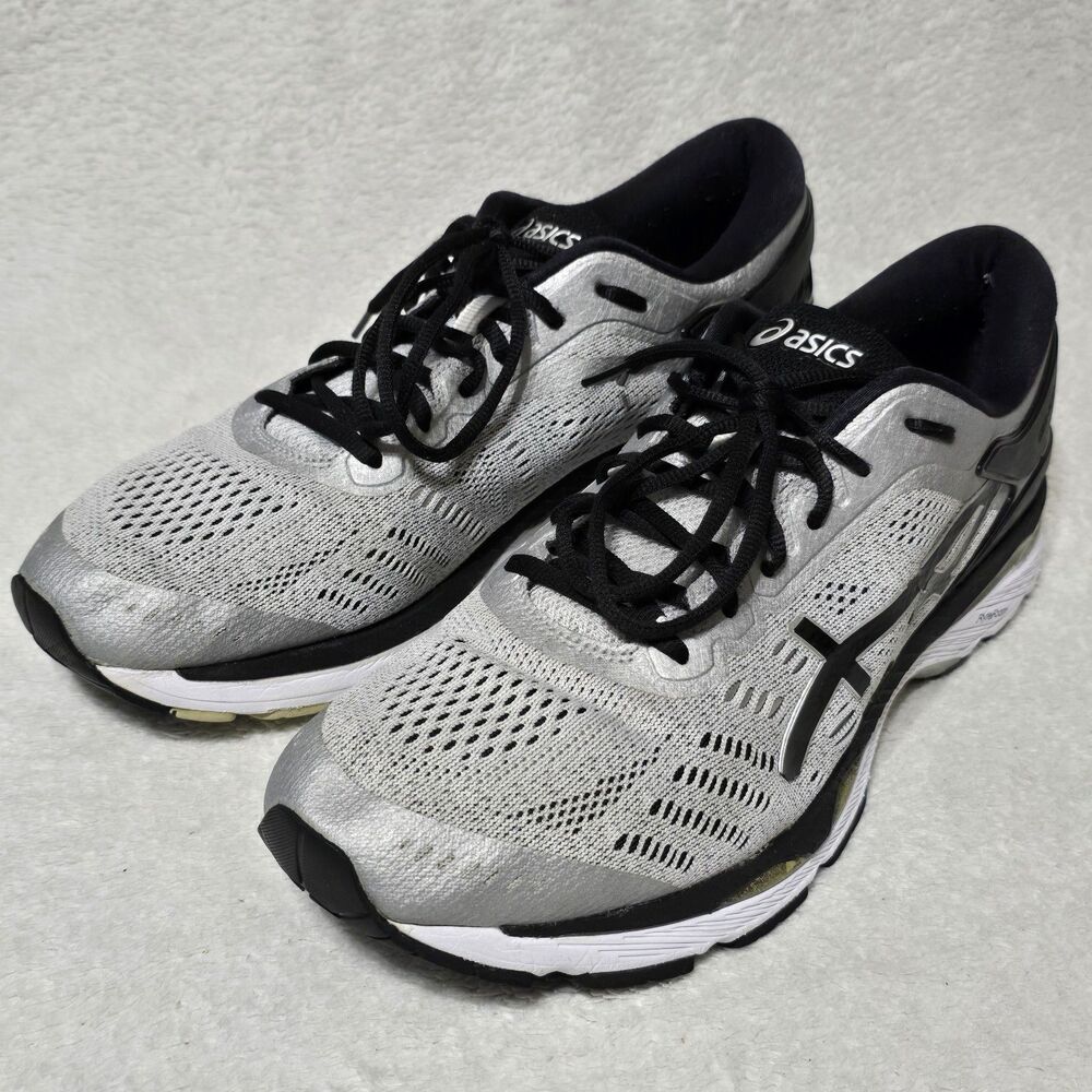 Asics GEL-Kayano 24 T749N Sneakers Men's 11.5 Gray Black Athletic Running Shoes